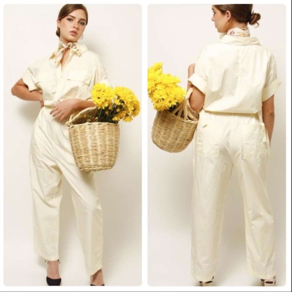 Levi’s pastel yellow jumpsuit